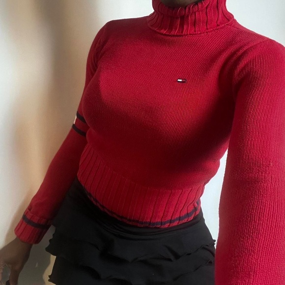 Red Tommy Hilfiger Turtleneck - Picture 2 of 6